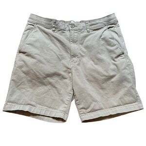 H&M LOGG Chino Shorts Mens Khaki Good Slim Fit Stretch Cotton SIZE L